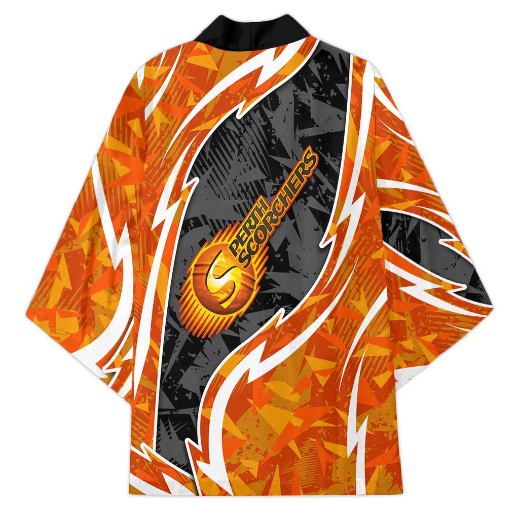 Perth Scorchers Kimono Flaming Lightning Storm Geometric Sports Mascot Art