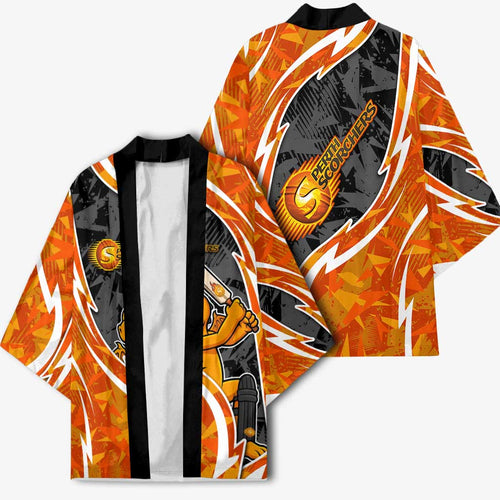 Perth Scorchers Kimono Flaming Lightning Storm Geometric Sports Mascot Art