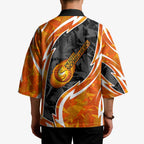 Perth Scorchers Kimono Flaming Lightning Storm Geometric Sports Mascot Art