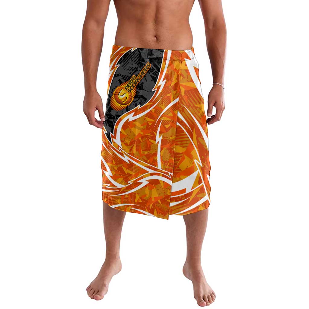 Perth Scorchers Lavalava Flaming Lightning Storm Geometric Sports Mascot Art