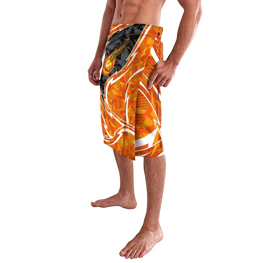 Perth Scorchers Lavalava Flaming Lightning Storm Geometric Sports Mascot Art