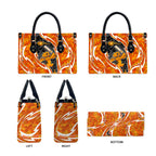 Perth Scorchers Leather Bag Flaming Lightning Storm Geometric Sports Mascot Art