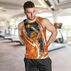 Perth Scorchers Men Tank Top Flaming Lightning Storm Geometric Sports Mascot Art