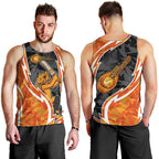 Perth Scorchers Men Tank Top Flaming Lightning Storm Geometric Sports Mascot Art
