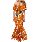 Perth Scorchers Mermaid Dress Flaming Lightning Storm Geometric Sports Mascot Art