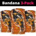 Perth Scorchers Neck Gaiter Flaming Lightning Storm Geometric Sports Mascot Art