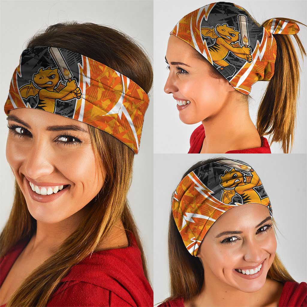 Perth Scorchers Neck Gaiter Flaming Lightning Storm Geometric Sports Mascot Art