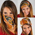 Perth Scorchers Neck Gaiter Flaming Lightning Storm Geometric Sports Mascot Art