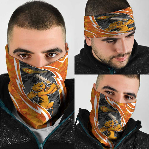 Perth Scorchers Neck Gaiter Flaming Lightning Storm Geometric Sports Mascot Art