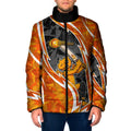 Perth Scorchers Padded Jacket Flaming Lightning Storm Geometric Sports Mascot Art