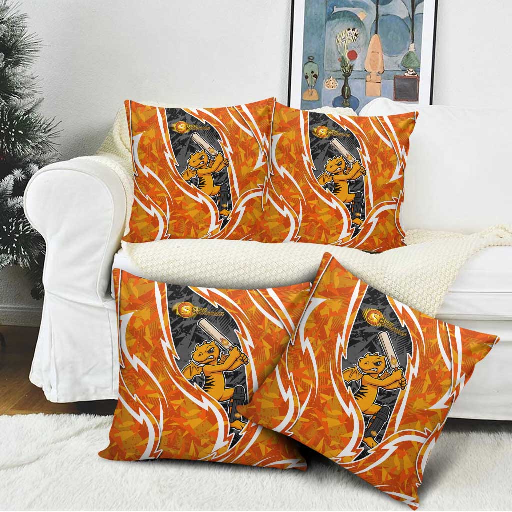 Perth Scorchers Pillow Cover Flaming Lightning Storm Geometric Sports Mascot Art