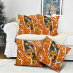 Perth Scorchers Pillow Cover Flaming Lightning Storm Geometric Sports Mascot Art