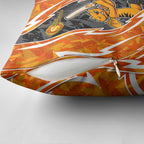 Perth Scorchers Pillow Cover Flaming Lightning Storm Geometric Sports Mascot Art