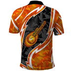 Perth Scorchers Polo Shirt Flaming Lightning Storm Geometric Sports Mascot Art