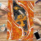 Perth Scorchers Puzzle Flaming Lightning Storm Geometric Sports Mascot Art