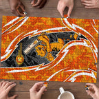 Perth Scorchers Puzzle Flaming Lightning Storm Geometric Sports Mascot Art