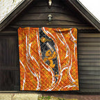 Perth Scorchers Quilt Flaming Lightning Storm Geometric Sports Mascot Art