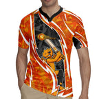 Perth Scorchers Rugby Jersey Flaming Lightning Storm Geometric Sports Mascot Art