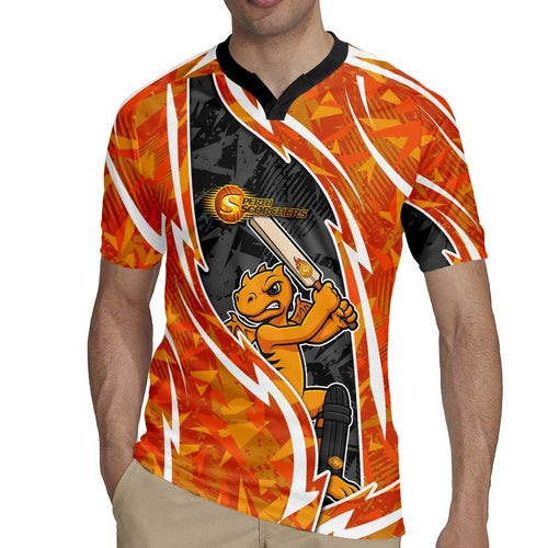Perth Scorchers Rugby Jersey Flaming Lightning Storm Geometric Sports Mascot Art