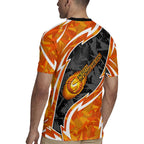 Perth Scorchers Rugby Jersey Flaming Lightning Storm Geometric Sports Mascot Art