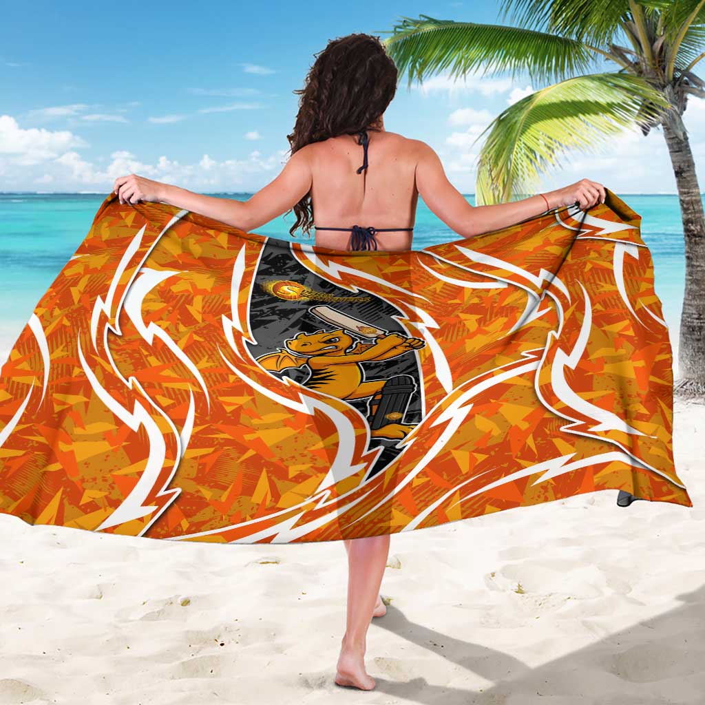 Perth Scorchers Sarong Flaming Lightning Storm Geometric Sports Mascot Art