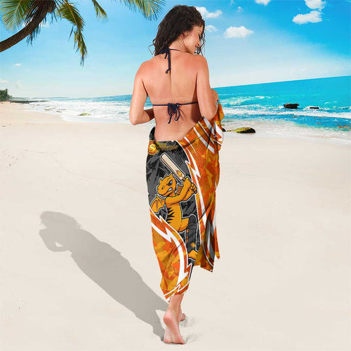 Perth Scorchers Sarong Flaming Lightning Storm Geometric Sports Mascot Art