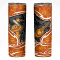 Perth Scorchers Skinny Tumbler Flaming Lightning Storm Geometric Sports Mascot Art