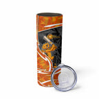 Perth Scorchers Skinny Tumbler Flaming Lightning Storm Geometric Sports Mascot Art