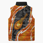 Perth Scorchers Sleeveless Puffer Jacket Flaming Lightning Storm Geometric Sports Mascot Art