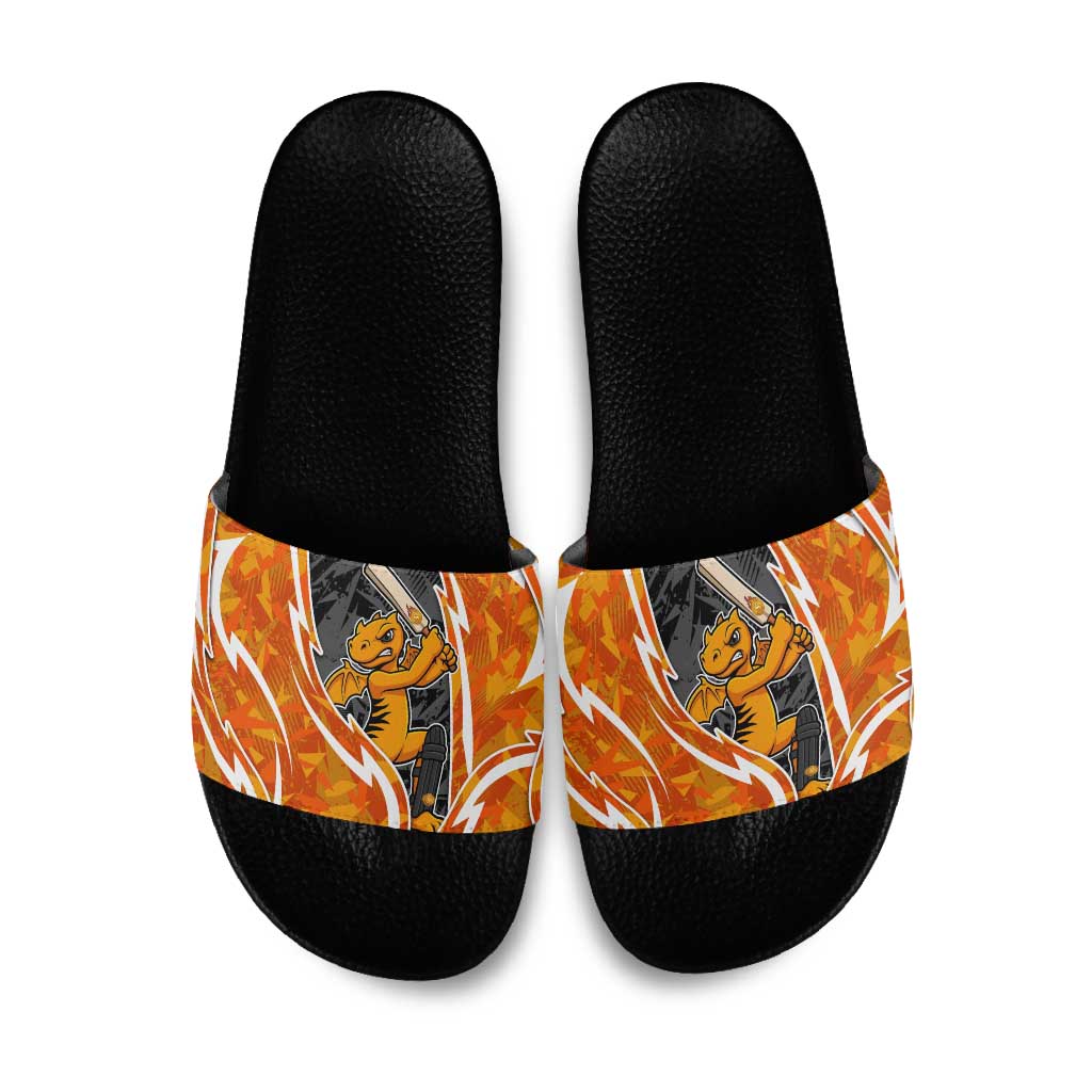 Perth Scorchers Slide Sandals Flaming Lightning Storm Geometric Sports Mascot Art
