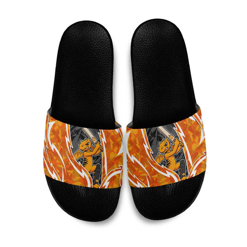 Perth Scorchers Slide Sandals Flaming Lightning Storm Geometric Sports Mascot Art