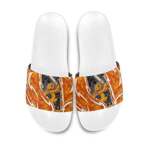 Perth Scorchers Slide Sandals Flaming Lightning Storm Geometric Sports Mascot Art