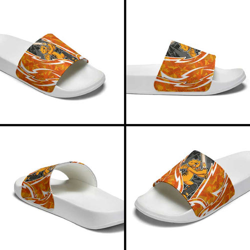 Perth Scorchers Slide Sandals Flaming Lightning Storm Geometric Sports Mascot Art