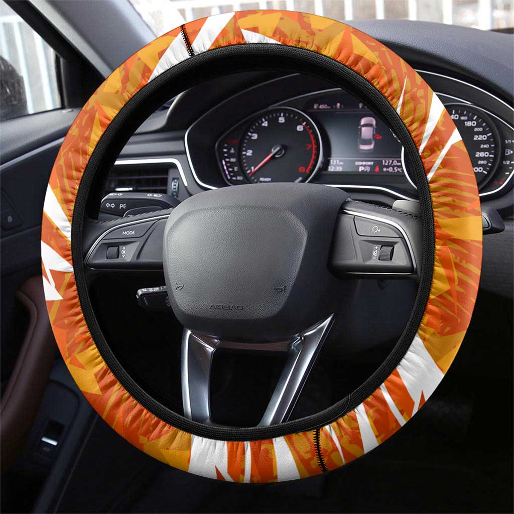 Perth Scorchers Steering Wheel Cover Flaming Lightning Storm Geometric Sports Mascot Art