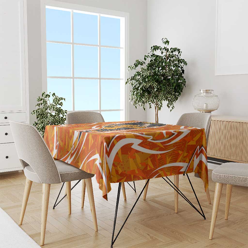 Perth Scorchers Tablecloth Flaming Lightning Storm Geometric Sports Mascot Art