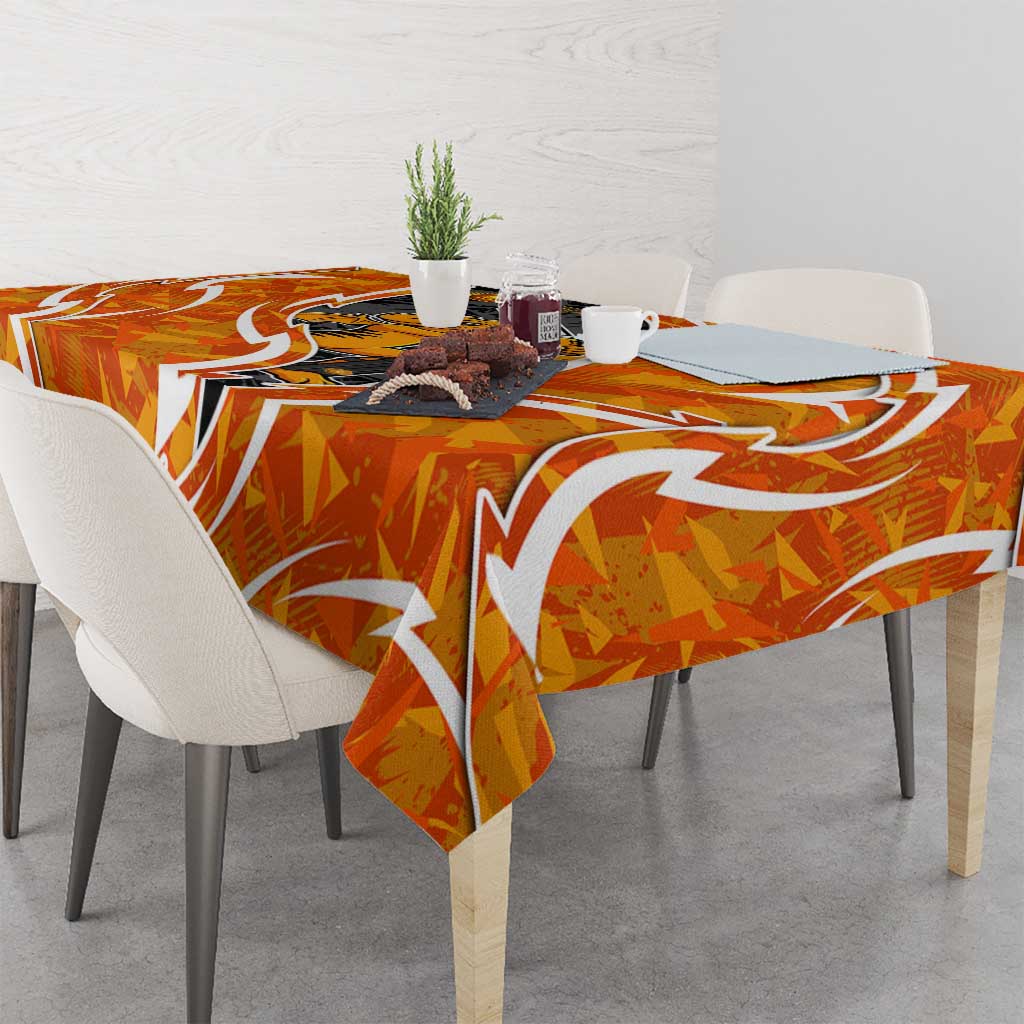 Perth Scorchers Tablecloth Flaming Lightning Storm Geometric Sports Mascot Art