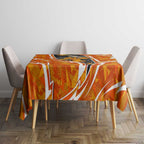 Perth Scorchers Tablecloth Flaming Lightning Storm Geometric Sports Mascot Art