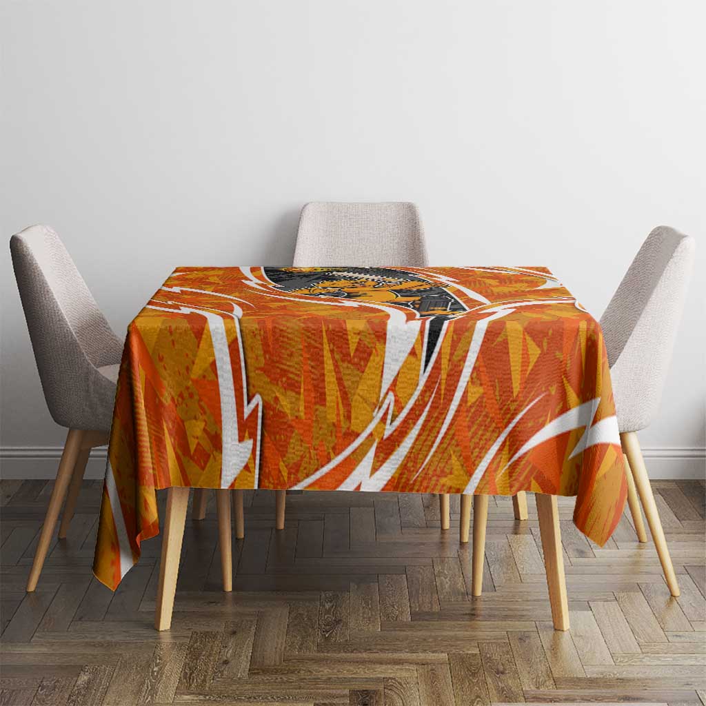 Perth Scorchers Tablecloth Flaming Lightning Storm Geometric Sports Mascot Art