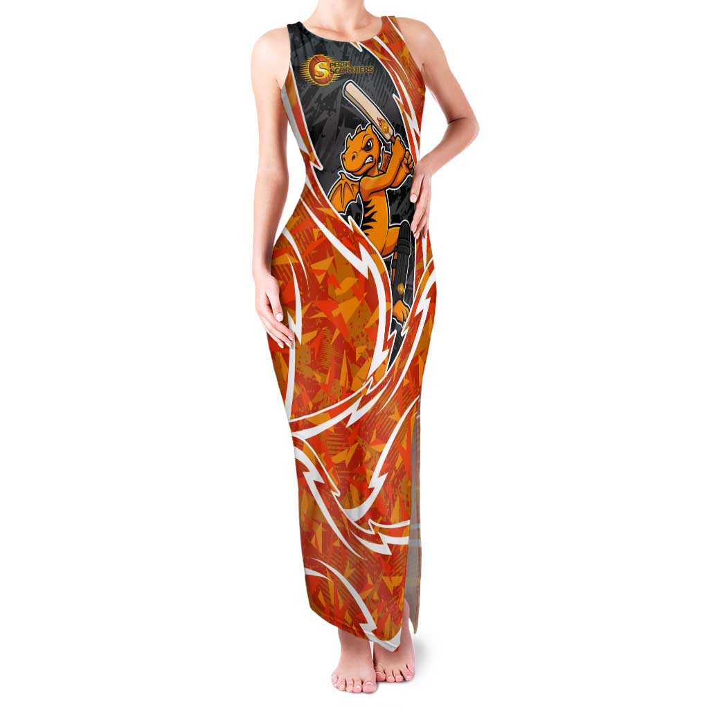 Perth Scorchers Tank Maxi Dress Flaming Lightning Storm Geometric Sports Mascot Art
