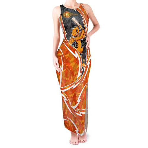 Perth Scorchers Tank Maxi Dress Flaming Lightning Storm Geometric Sports Mascot Art