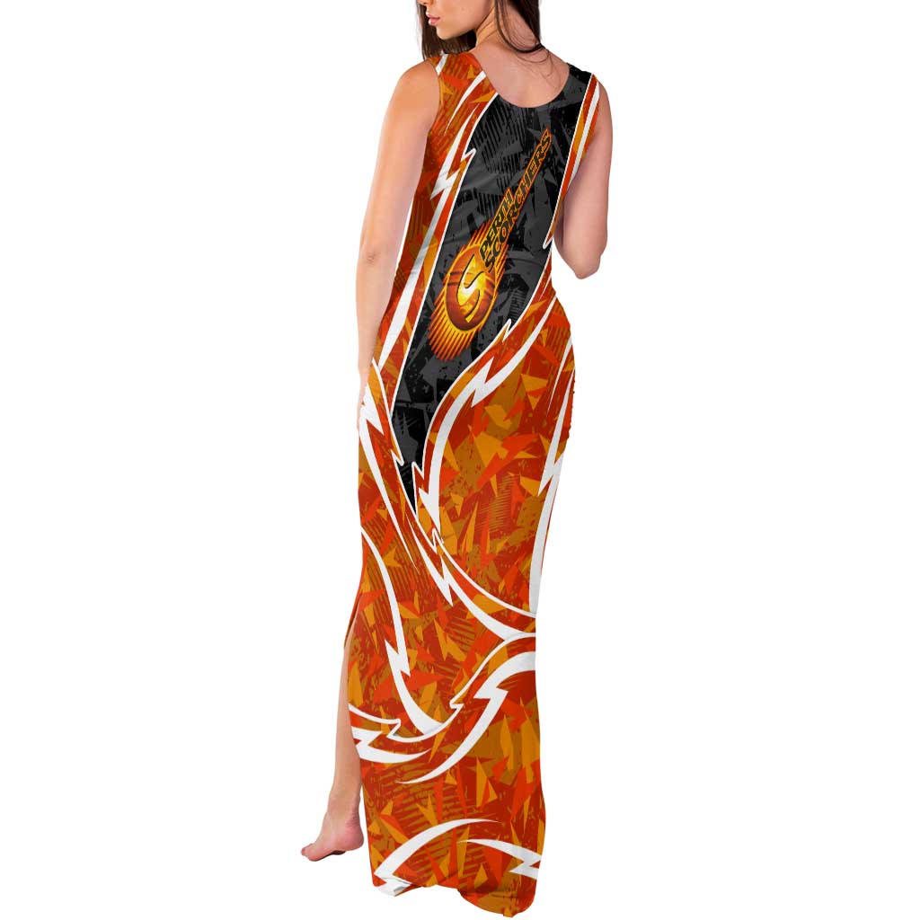 Perth Scorchers Tank Maxi Dress Flaming Lightning Storm Geometric Sports Mascot Art