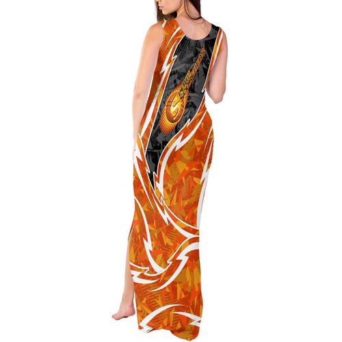 Perth Scorchers Tank Maxi Dress Flaming Lightning Storm Geometric Sports Mascot Art