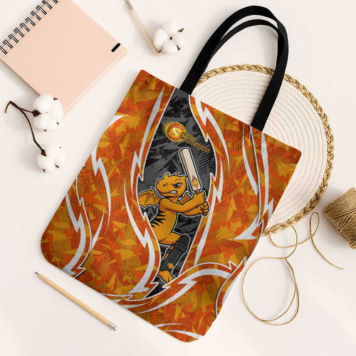 Perth Scorchers Tote Bag Flaming Lightning Storm Geometric Sports Mascot Art