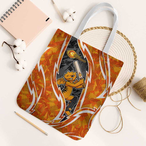 Perth Scorchers Tote Bag Flaming Lightning Storm Geometric Sports Mascot Art