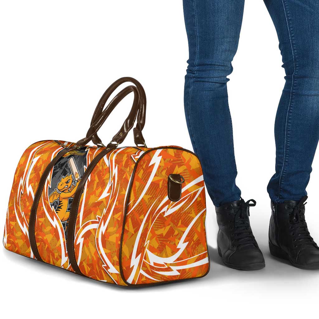 Perth Scorchers Travel Bag Flaming Lightning Storm Geometric Sports Mascot Art