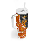 Perth Scorchers Tumbler With Handle Flaming Lightning Storm Geometric Sports Mascot Art