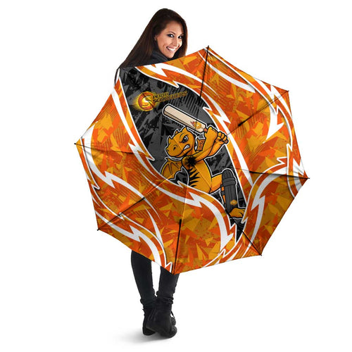 Perth Scorchers Umbrella Flaming Lightning Storm Geometric Sports Mascot Art