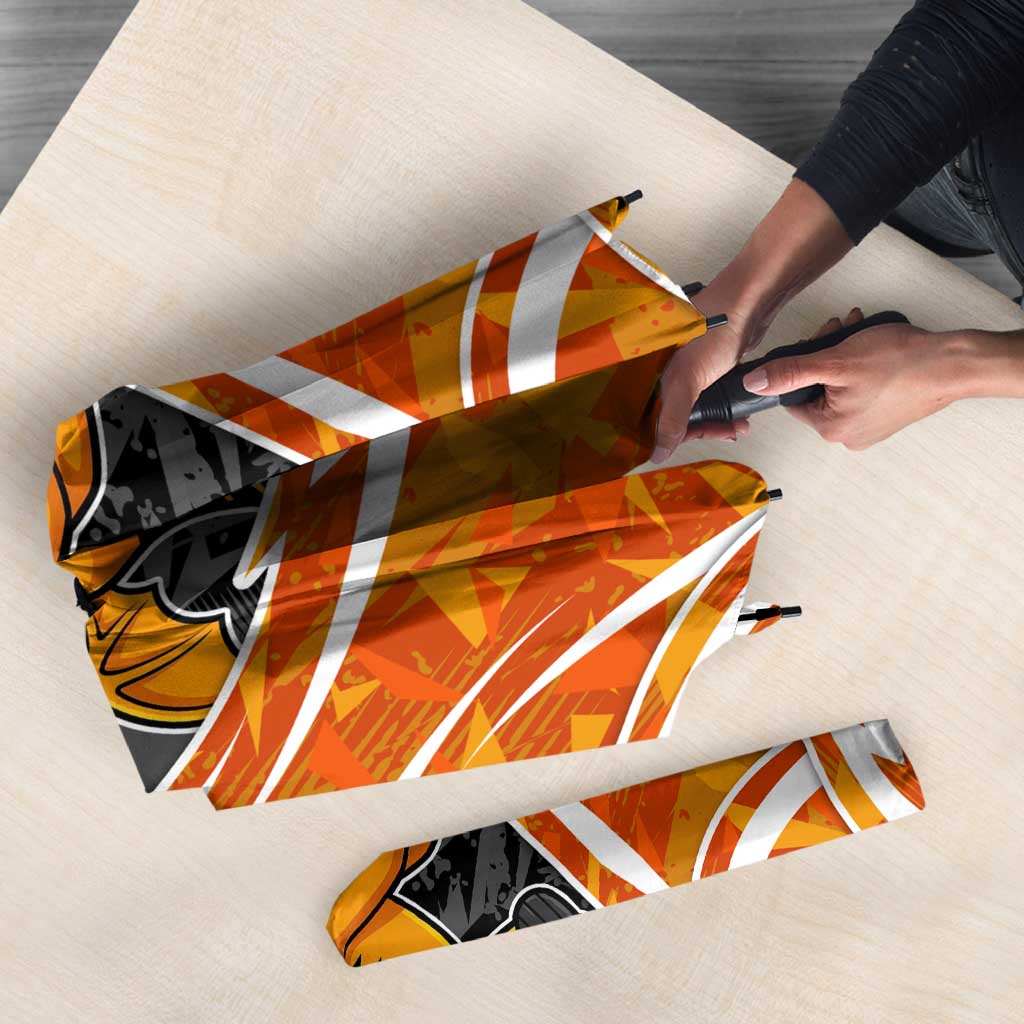 Perth Scorchers Umbrella Flaming Lightning Storm Geometric Sports Mascot Art