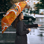 Perth Scorchers Umbrella Flaming Lightning Storm Geometric Sports Mascot Art
