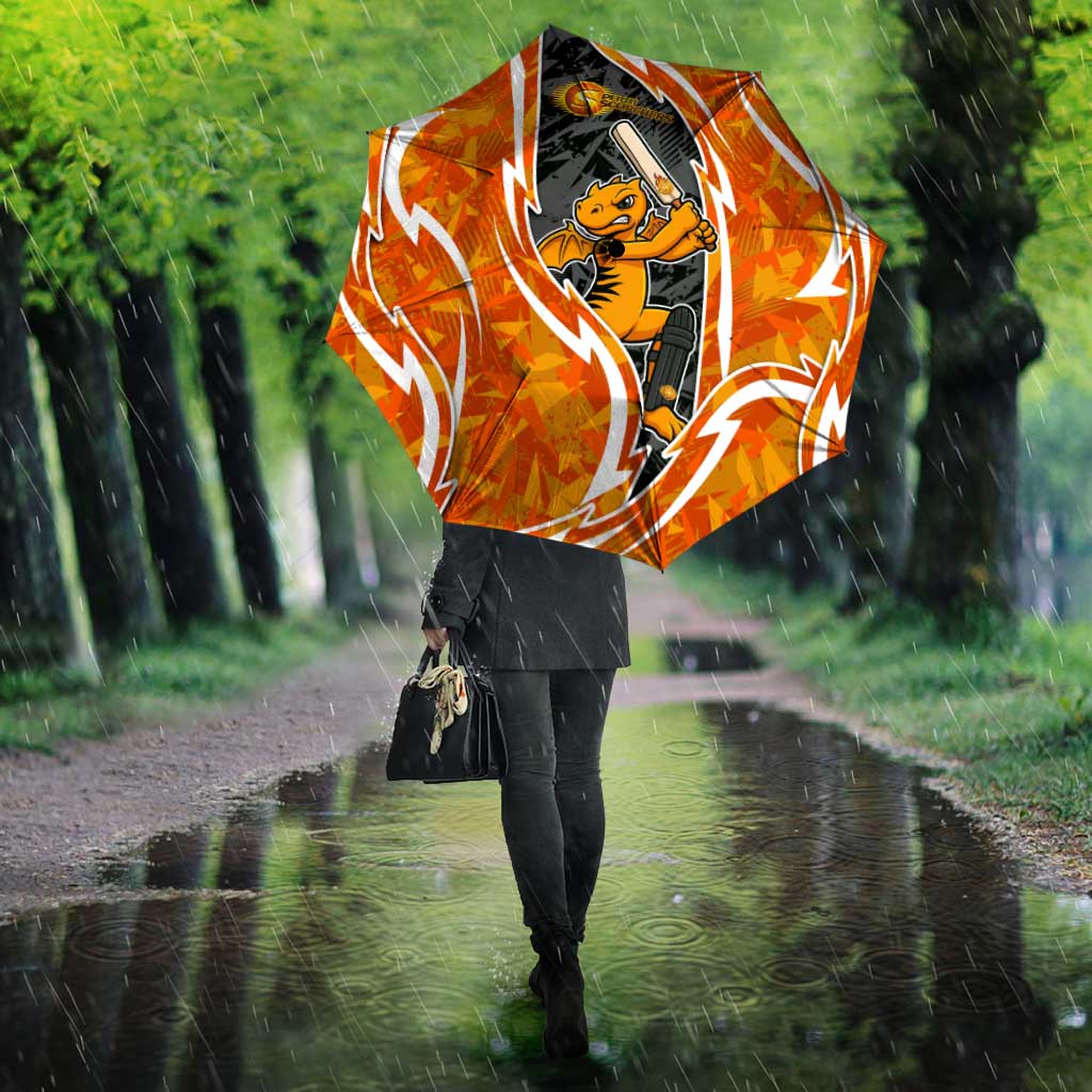 Perth Scorchers Umbrella Flaming Lightning Storm Geometric Sports Mascot Art